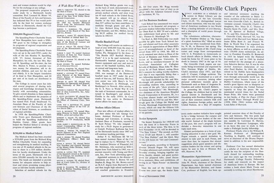 The Grenville Clark Papers | Dartmouth Alumni Magazine | November 1968