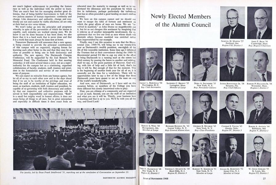 Newly Elected Members of the Alumni Council