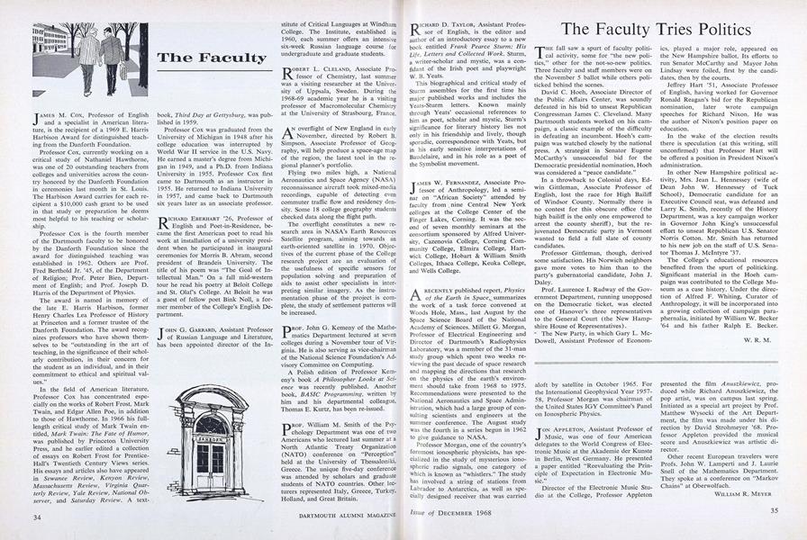 The Faculty Tries Politics