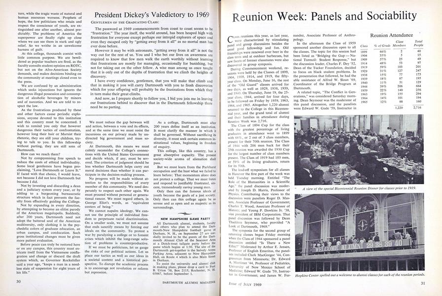 Reunion Week: Panels and Sociability