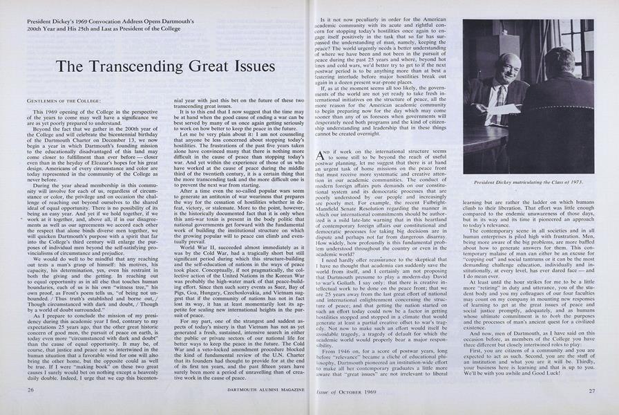The Transcending Great Issues