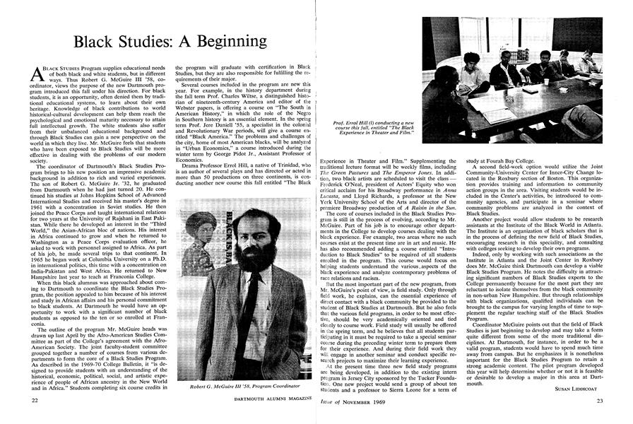 Black Studies: A Beginning
