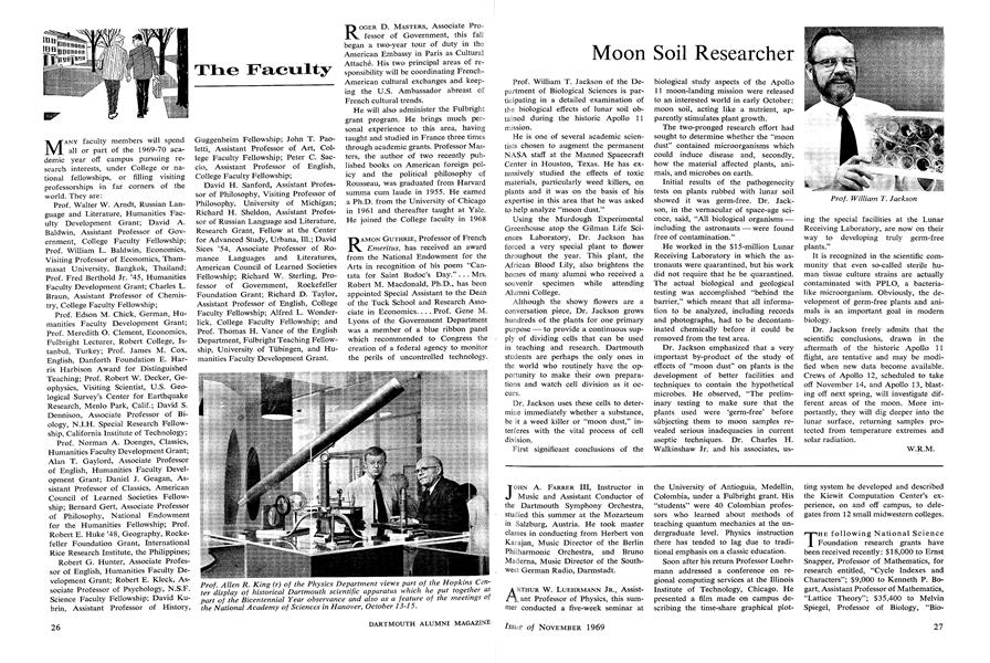 The Faculty | Dartmouth Alumni Magazine | NOVEMBER 1969