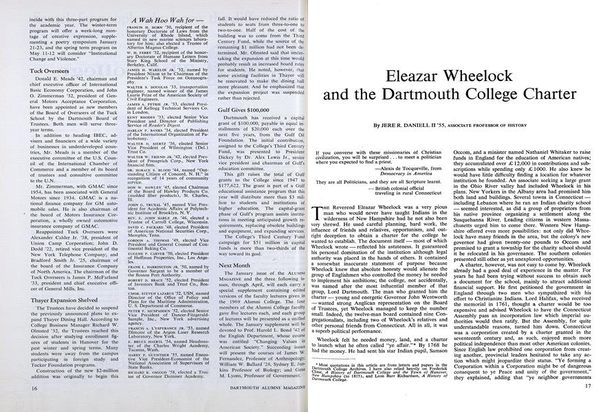 Eleazar Wheelock and the Dartmouth College Charter