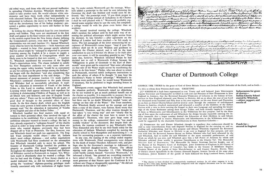 Charter of Dartmouth College