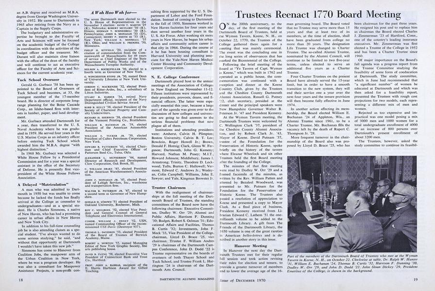 Trustees Reenact 1770 Board Meeting