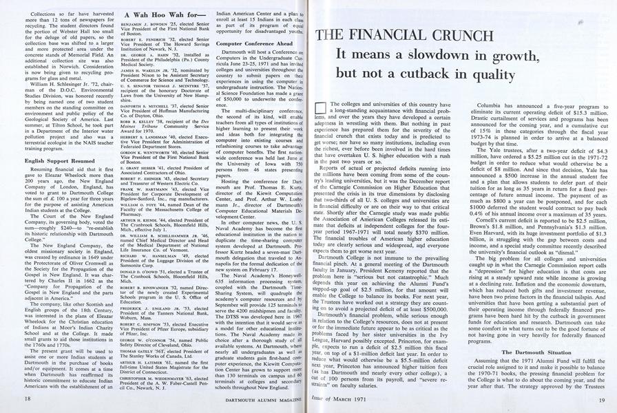 THE FINANCIAL CRUNCH