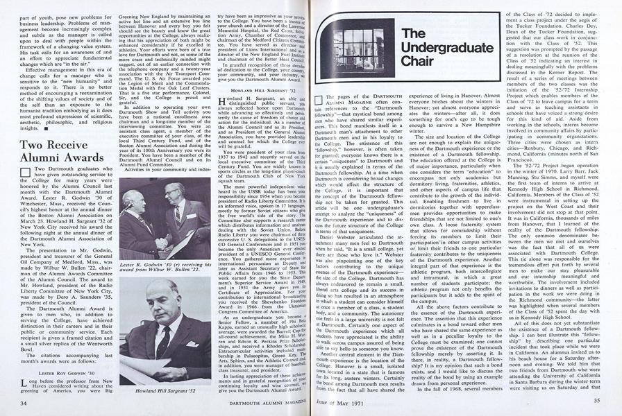 The Undergraduate Chair
