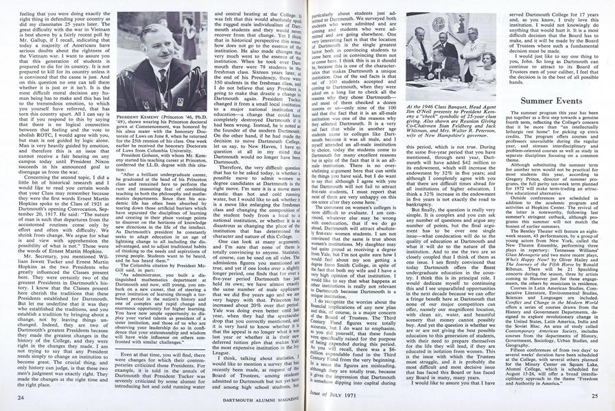 PRESIDENT KEMENY (Princeton '46, Ph.D. '49),