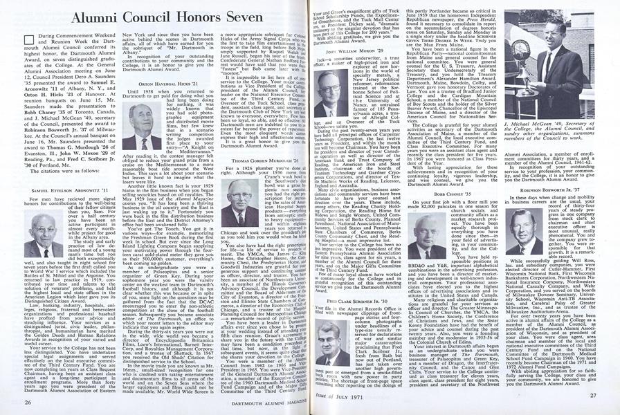Alumni Council Honors Seven