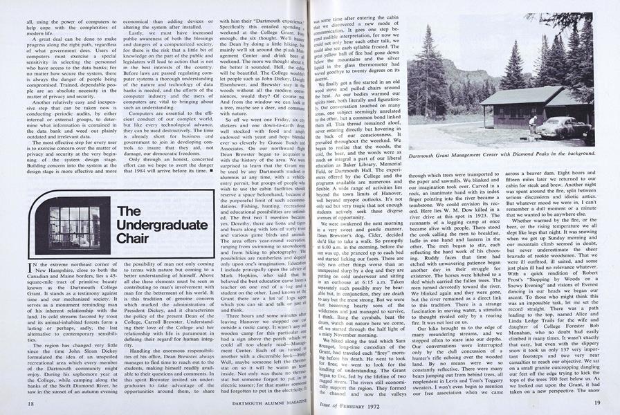 The Undergraduate Chair