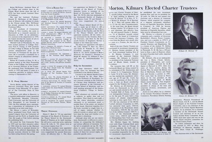 Morton, Kilmarx Elected Charter Trustees