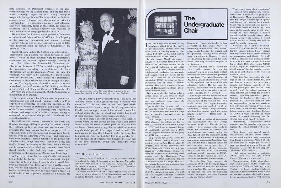 The Undergraduate Chair