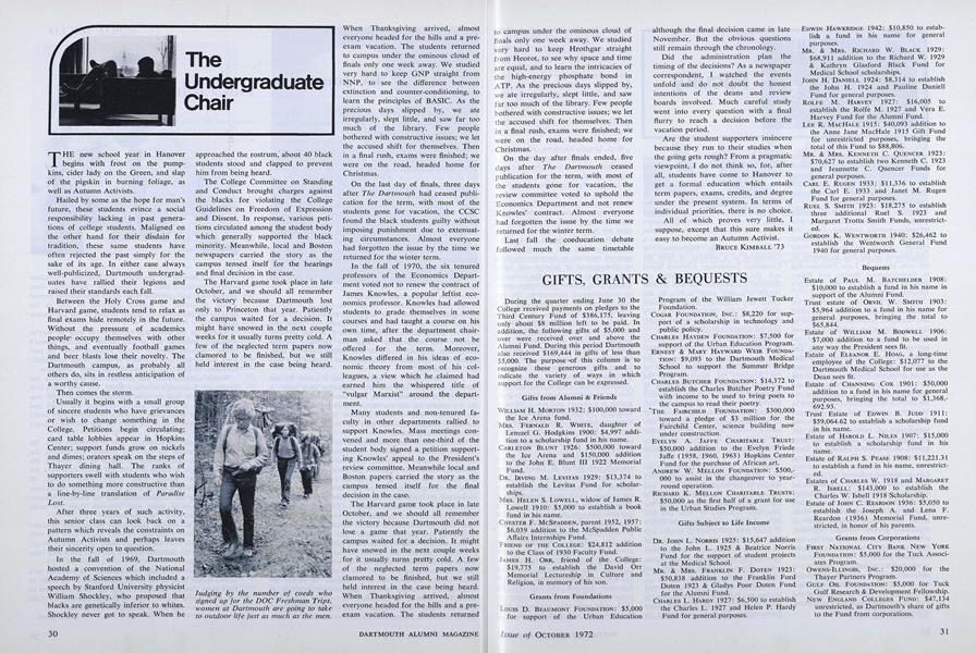 The Undergraduate Chair
