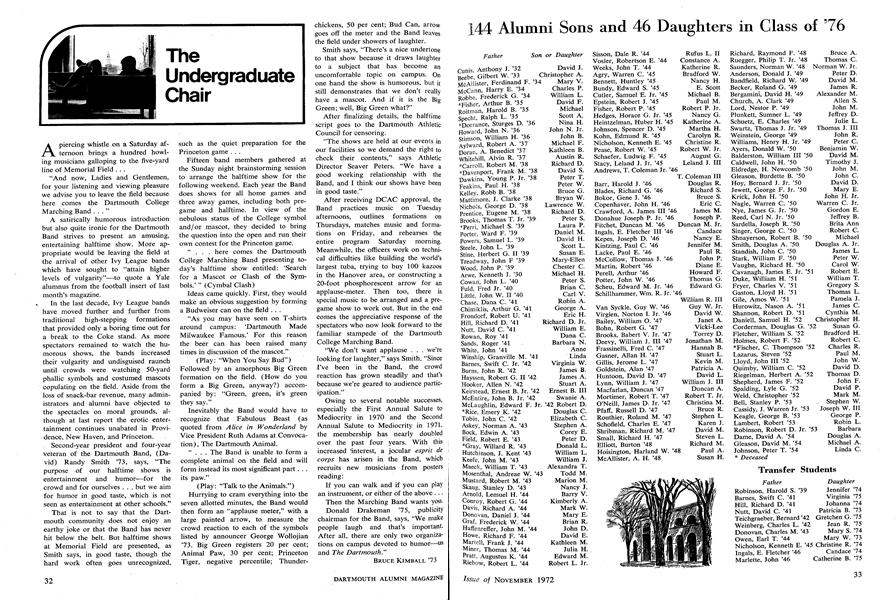 The Undergraduate Chair