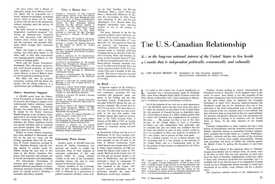 The U.S.-Canadian Relationship