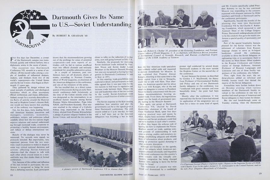 Dartmouth Gives Its Name to U.S.—Soviet Understanding