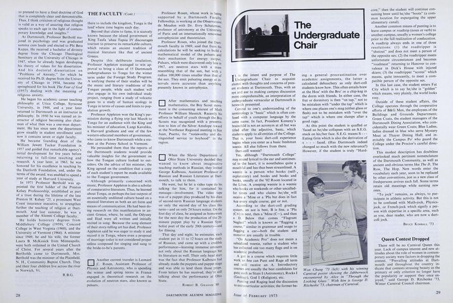 The Undergraduate Chair