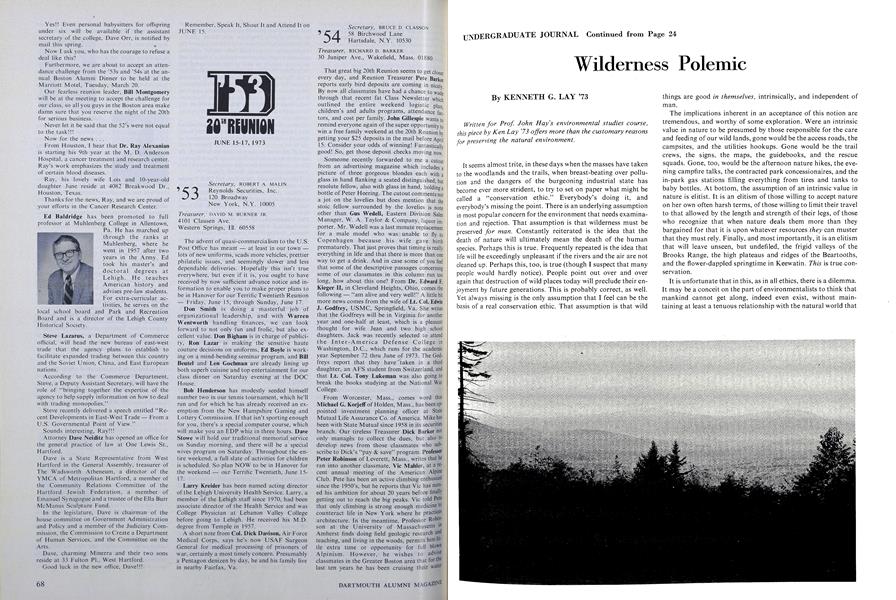 Wilderness Polemic