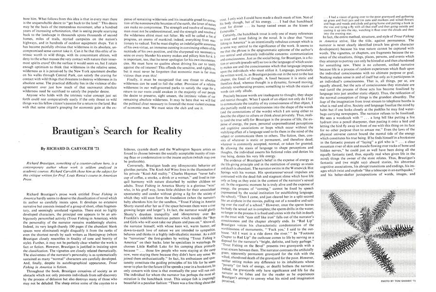 Brautigan's Search for Reality, Dartmouth Alumni Magazine