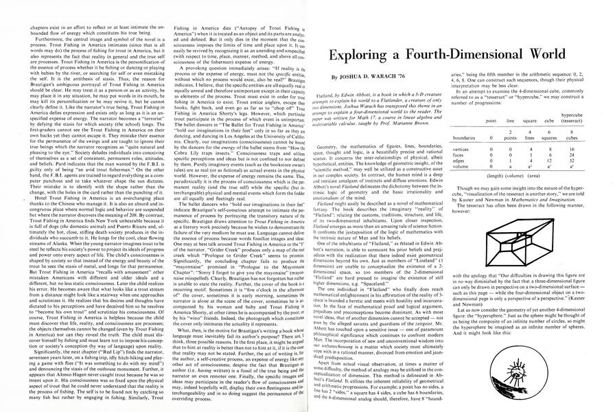 Exploring a Fourth-Dimensional World
