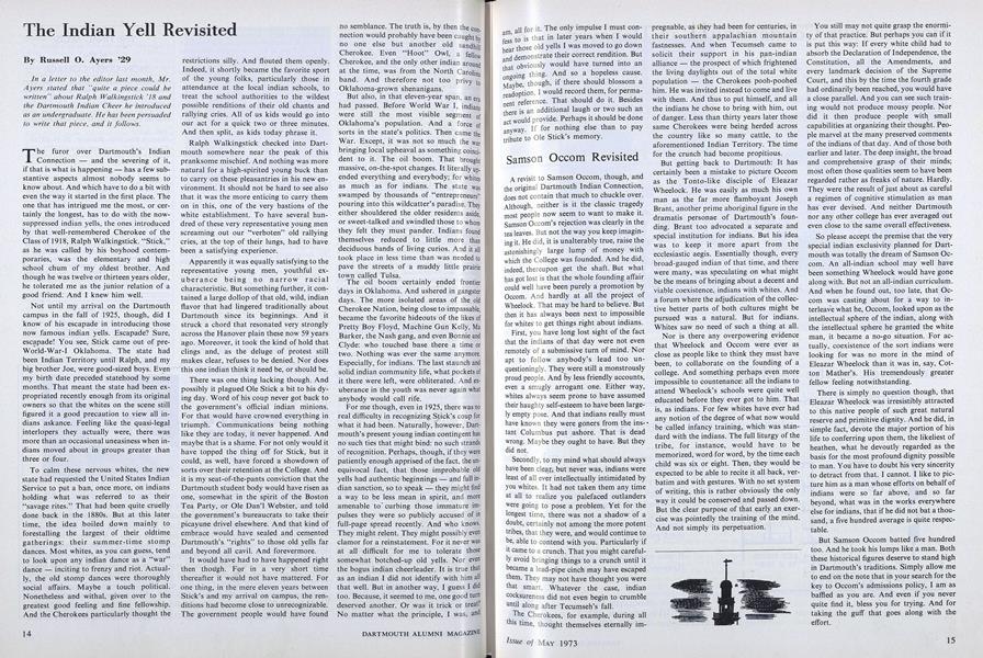 The Indian Yell Revisited