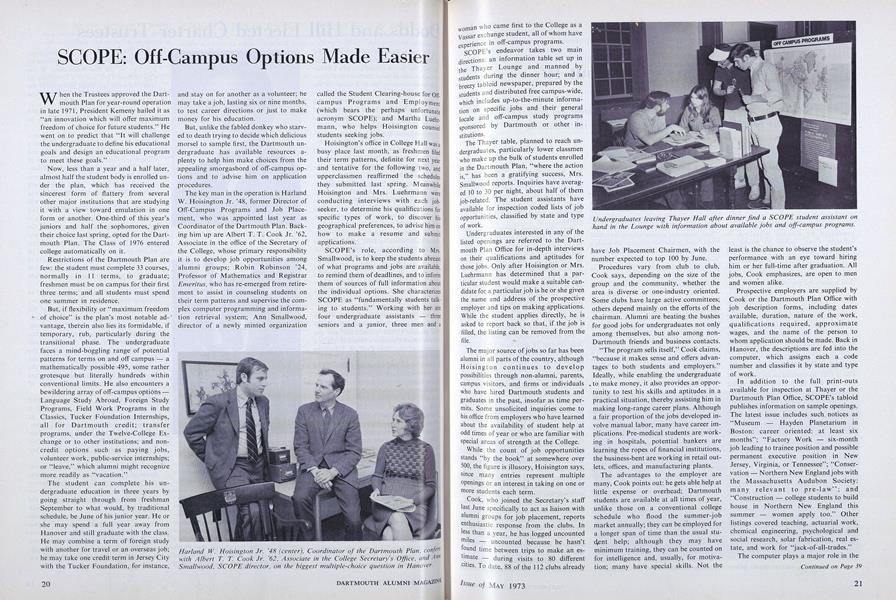 SCOPE: Off-Campus Options Made Easier