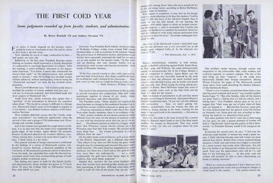 THE FIRST COED YEAR