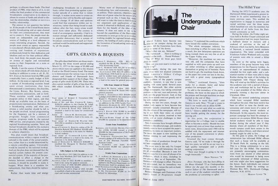 The Undergraduate Chair