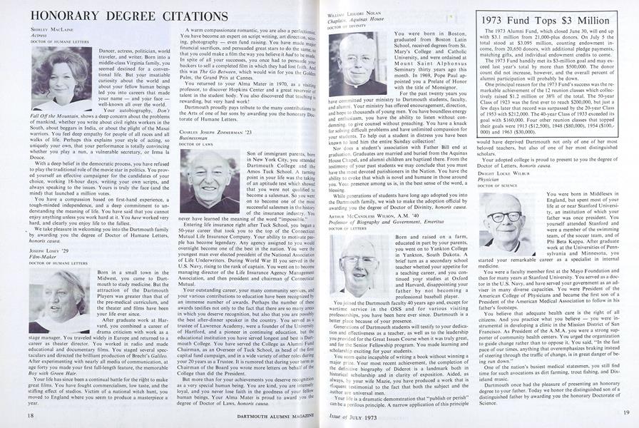 HONORARY DEGREE CITATIONS