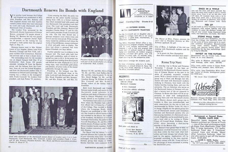 Dartmouth Renews Its Bonds with England