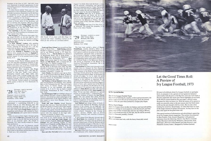 Let the Good Times Roll: A Preview of Ivy League Football, 1973
