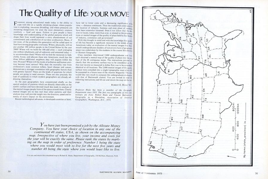 The Quality of Life: YOUR MOVE
