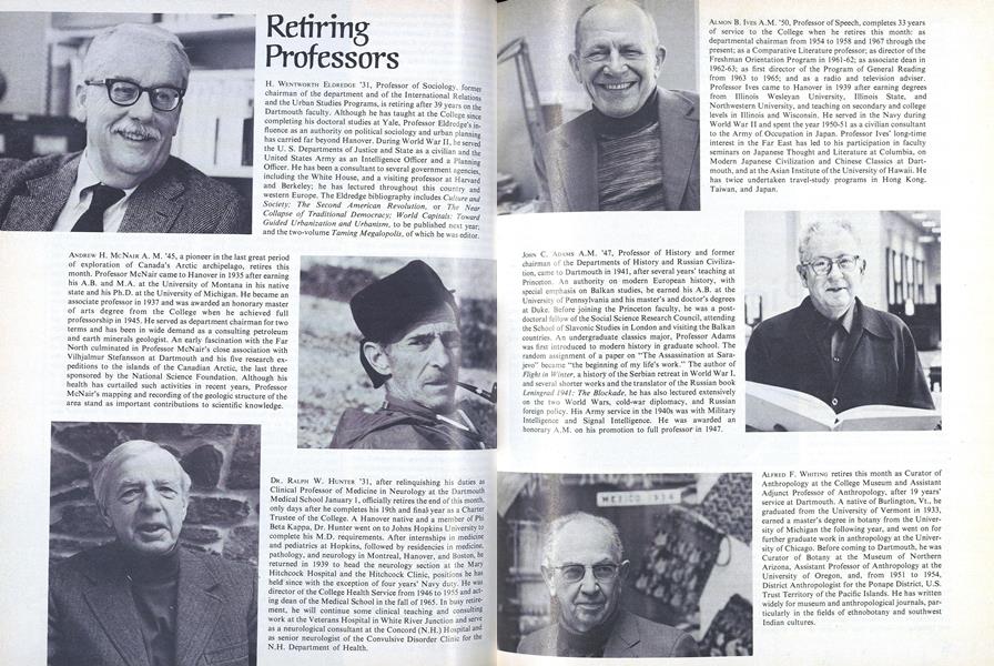 Retiring Professors