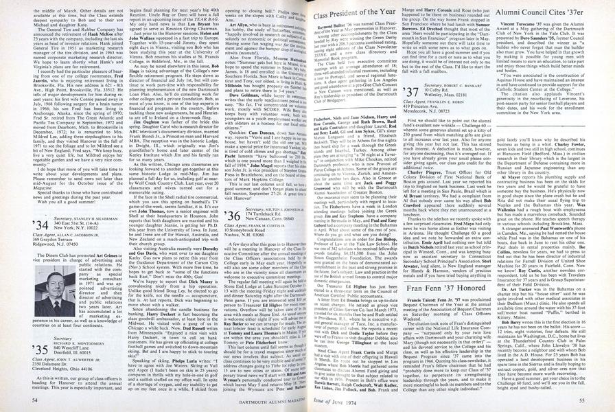 Alumni Council Cites '37er