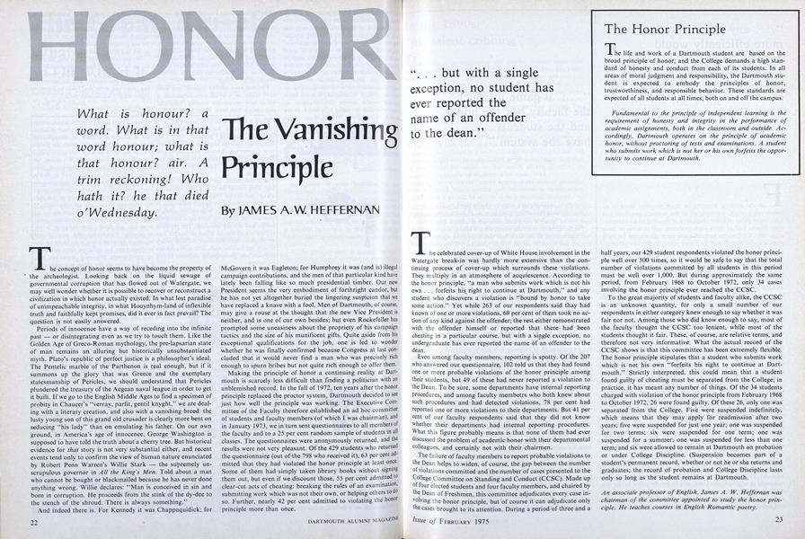 HONOR: The Vanishing Principle