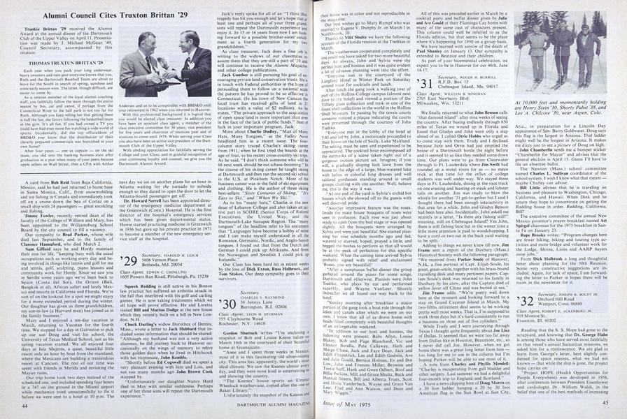 Alumni Council Cites Truxton Brittan '29