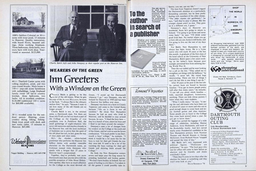 Inn Greeters With a Window on the Green