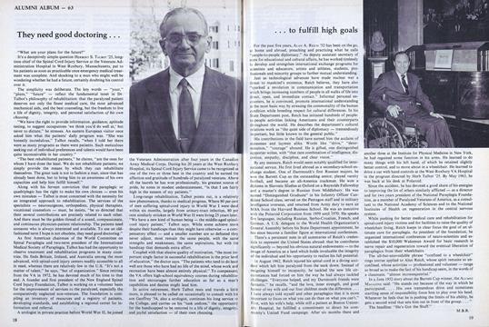 ... to fulfill high goals, Page: 19 - January 1976 | Dartmouth Alumni Magazine