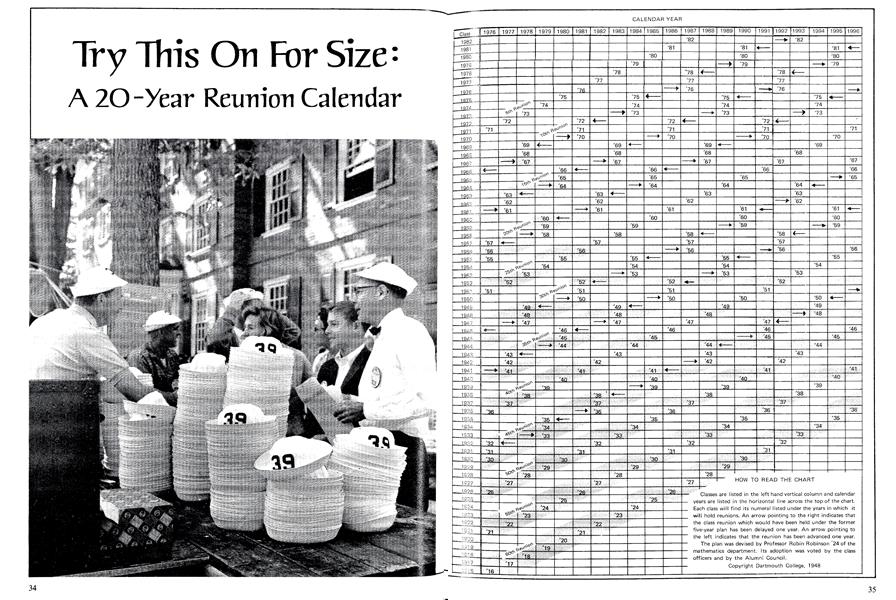 "Try "Tin's On For Size: A 20-Year Reunion Calendar