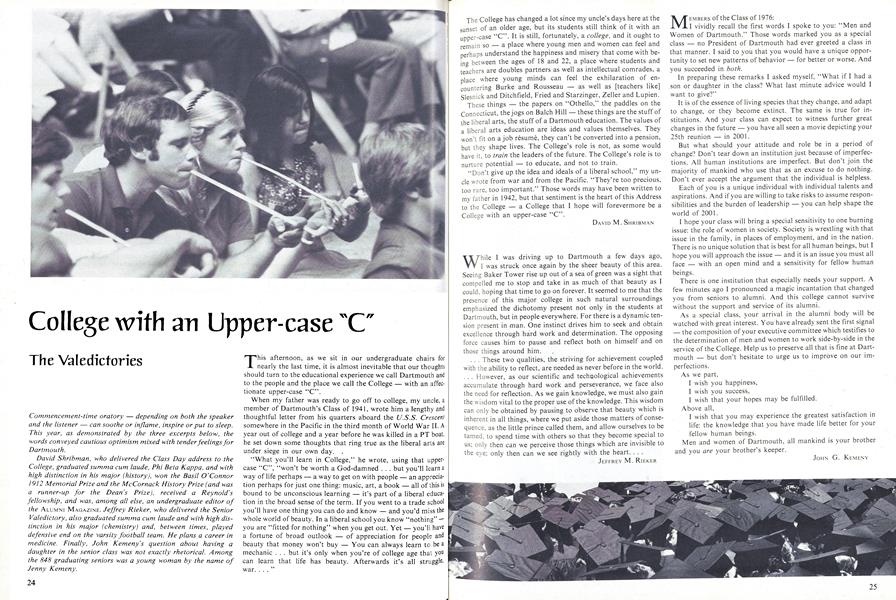 College with an Upper-case "C"