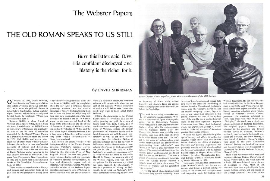 THE OLD ROMAN SPEAKS TO US STILL