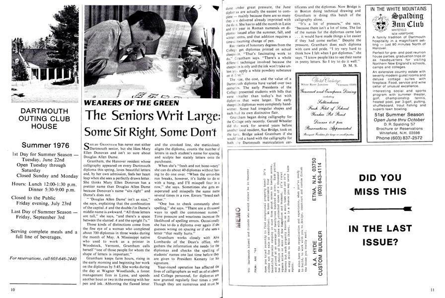 The Seniors Writ Large: Some Sit Right, Some Don't