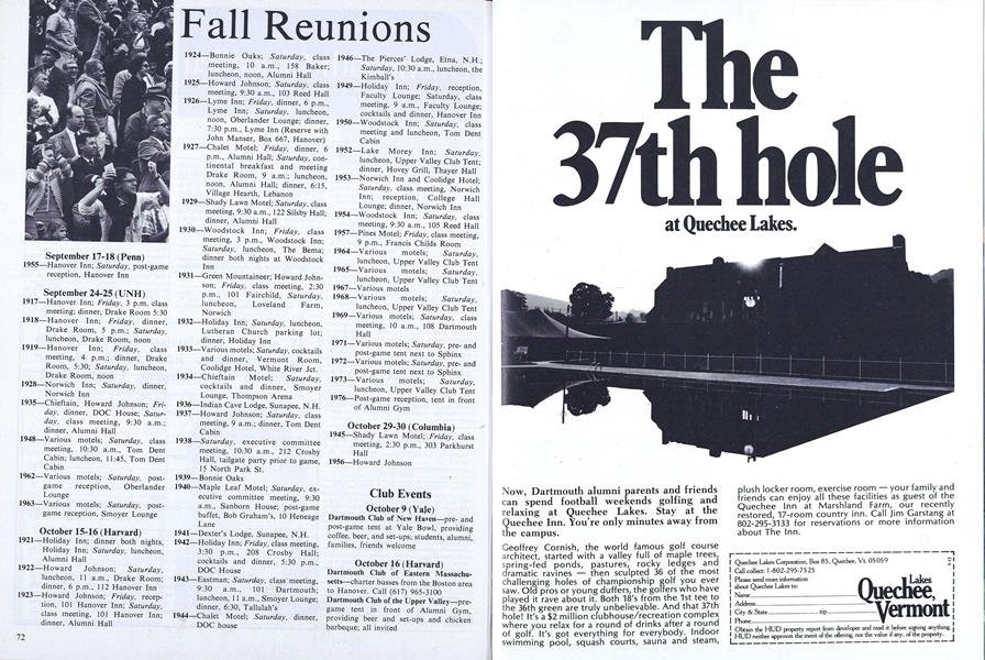 Fall Reunions