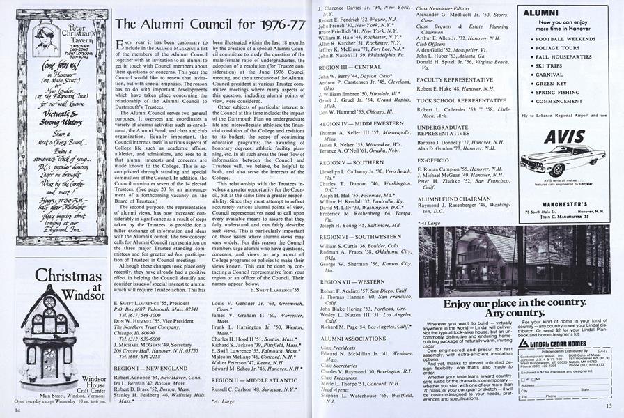 The Alumni Council for 1976-77