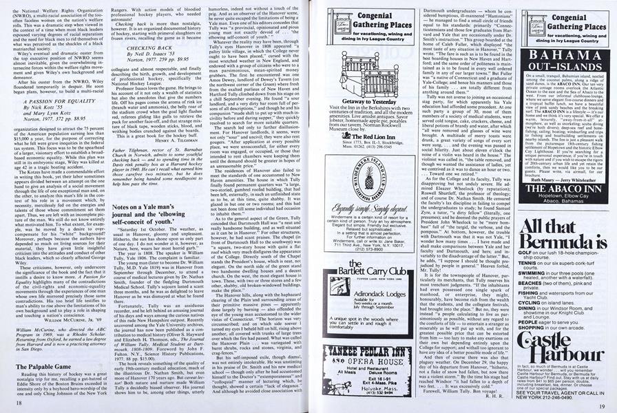 Notes on a Yale man's journal and the 'elbowing self-conceit of youth.'