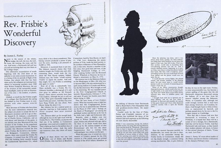 Rev. Frisbie's Wonderful Discovery