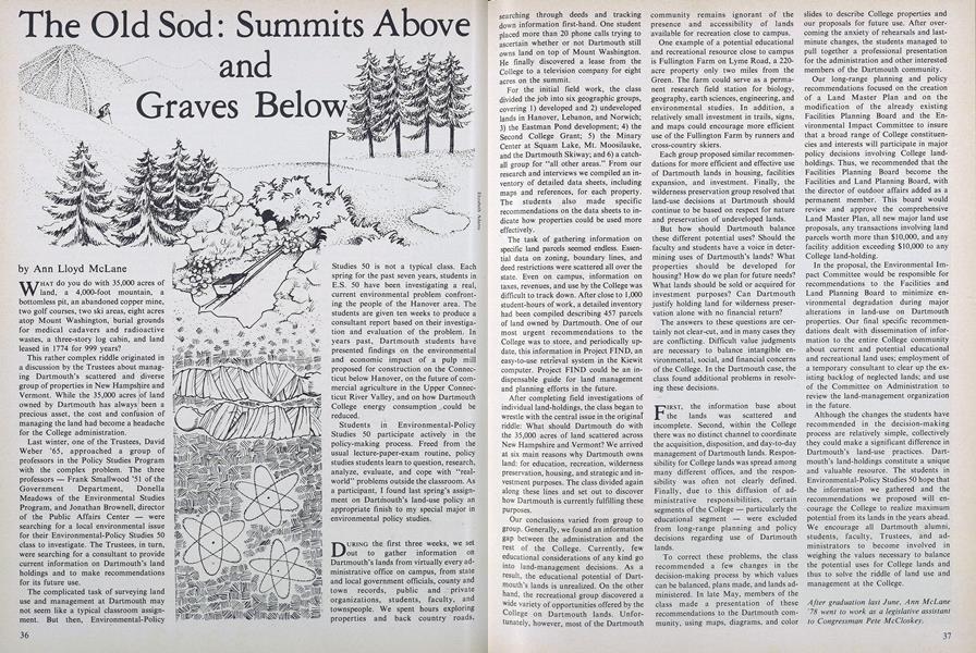 The Old Sod: Summits Above and Graves Below