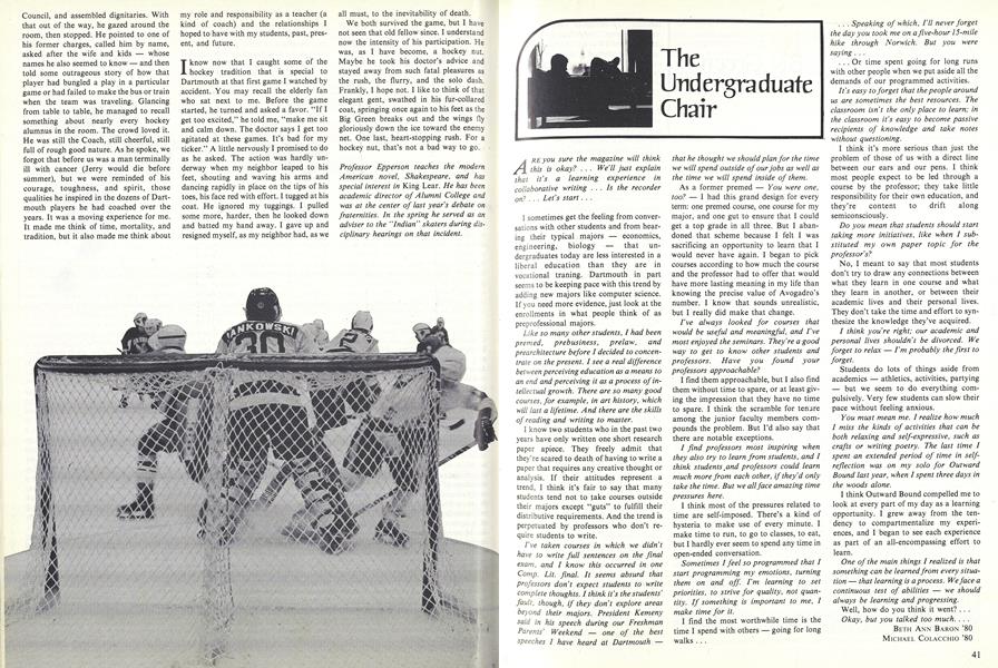 The Undergraduate Chair