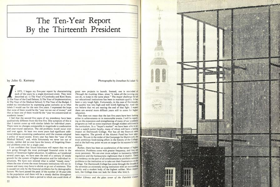 The Ten-Year Report By the Thirteenth President